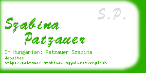 szabina patzauer business card